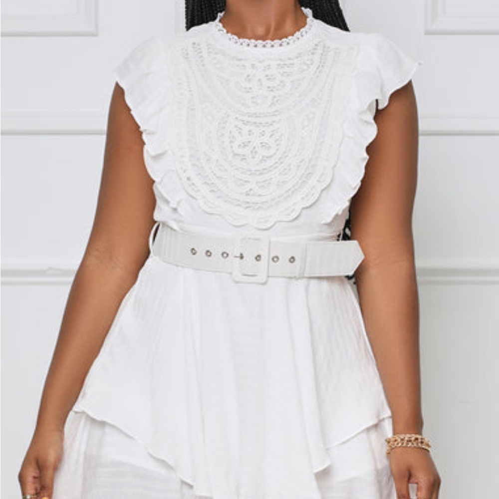 Ruffled Romper Dress